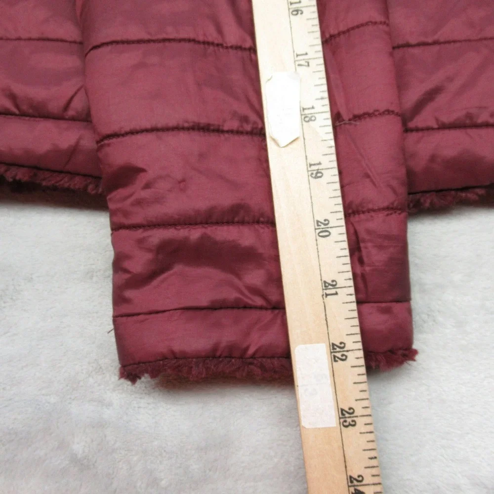 The North Face Jacket Girl Large Maroon Reversible Mossbud Insulated Puffer READ